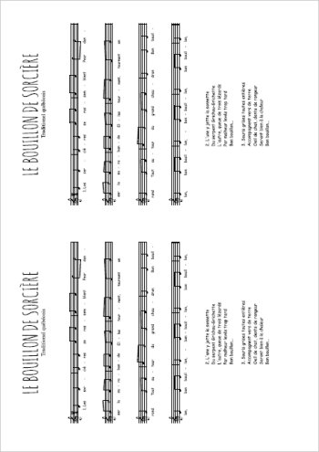 Le bouillon de sorcière Partition gratuite